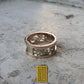 Ring with Acacia Symbols 18k White gold and Rose Gold