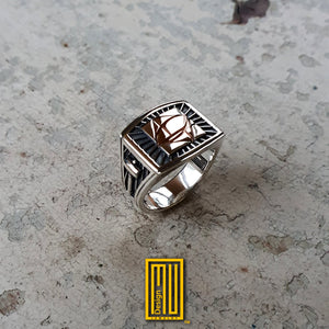 Past Master Ring 14k Gold 925k Sterling Silver - Handmade Jewelry - Masonic Ring - Handmade Unique Esoteric Jewelry - Men's Jewelry