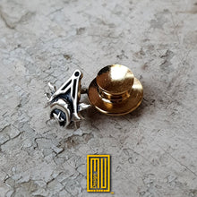 Master Degree Lapel Pin with Shriner Sign 925k Sterling Silver - Masonic Design, Unique Gift and Mystic Jewelry
