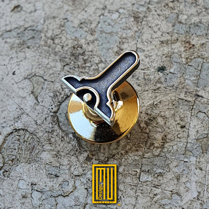 Masonic Level Lapel Pin with G - 925k Sterling Silver - Handmade Men's Jewelry, Masonic Design, Custom Lapel Pin