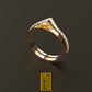 Triple Ring with Square and Compasses