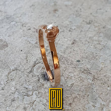Triple Ring with Square and Compasses  49 Diamonds 14K Gold -  Handmade Women's Jewelry, Unique Golden Masonic Ring