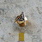 Master Degree Lapel Pin with G - 925k Sterling Silver - Handmade Men's Jewelry, Masonic Design and Unique Gift