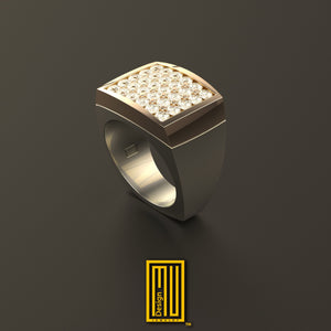 Golden Ring with 30x Diamonds