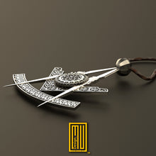 Masonic Pendant Past Master Symbol with Square - 925K Sterling Silver, Handmade Jewelry