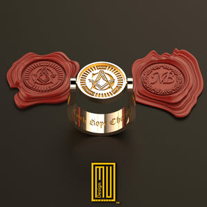 Masonic Ring With Two Side Wax Seal