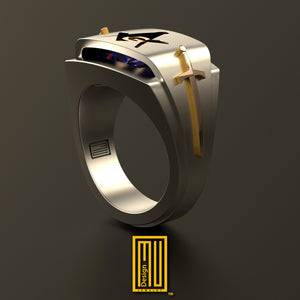 Ring with Amethyst or Citrine Gemstone