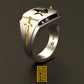 Ring with Amethyst or Citrine Gemstone