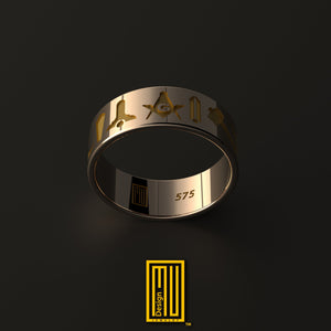 Ring with All Masonic Tools