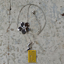 Masonic Necklace Forget Me Not Flower 925k Sterling Silver - Handmade Necklace, Aesthetic Gift for Women, Hammered Gift