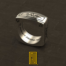 Scottish Rite Ring, 925k Sterling Silver - Freemason Ring, Esoteric & Mystic Gift - Handmade Men's Jewelry