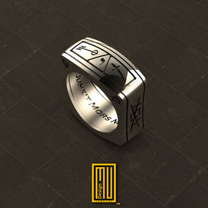 Scottish Rite Ring, 925k Sterling Silver - Freemason Ring, Esoteric & Mystic Gift - Handmade Men's Jewelry
