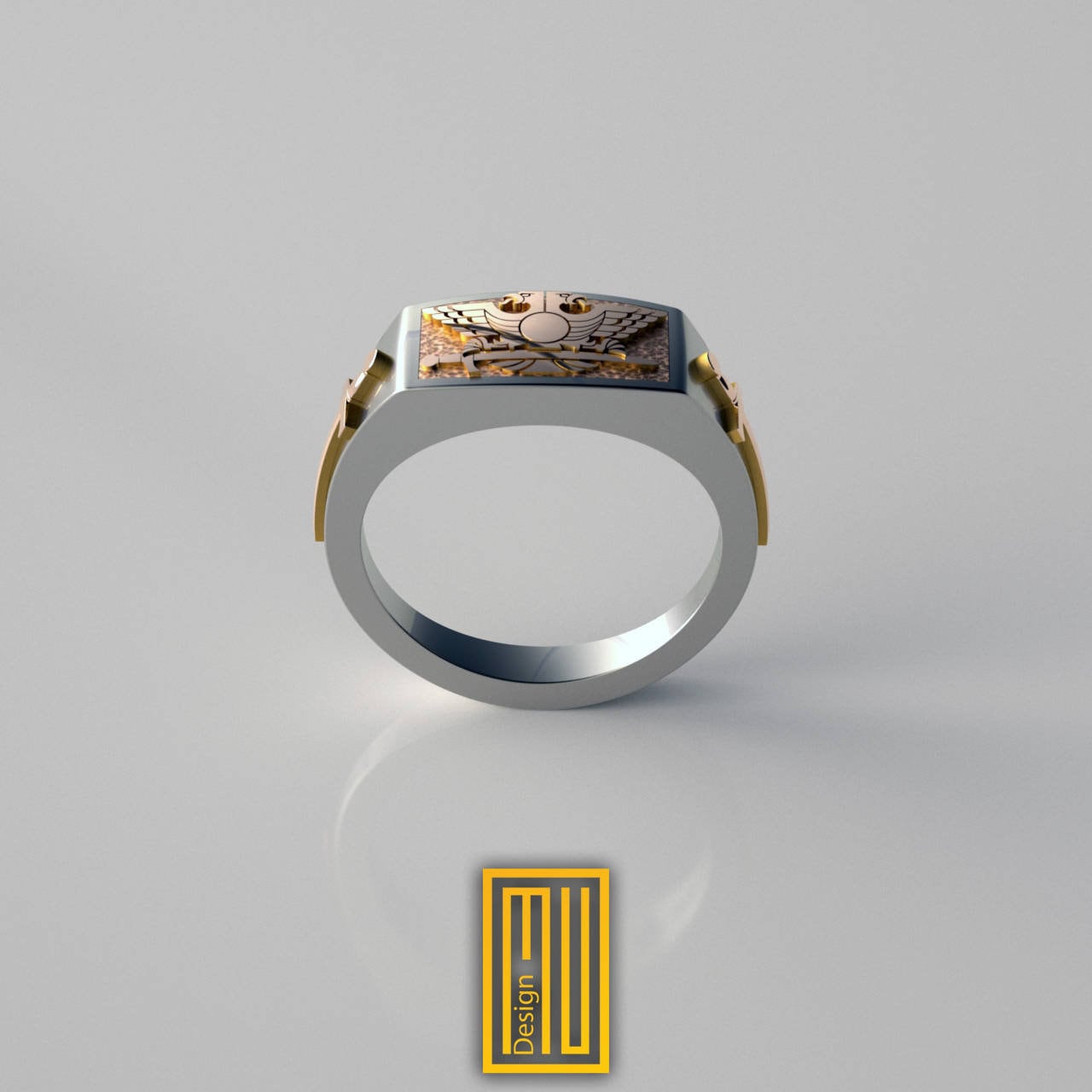 Double Headed Eagle with With Diamond Ring