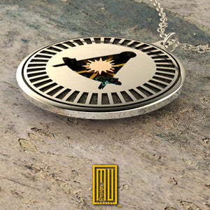 Masonic Pendant for Past Master with Gemstone