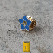 Forget Me not Lapel Pin with Enamel - Handmade Jewelry, Masonic Design, Unique and Mystic Gift