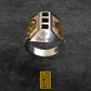 Ring with Lion of Golden Judah with Square and Compasses