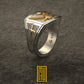 Ring for Scottish Rite 32nd Degree with Golden Eagle Wings Up and Diamond
