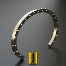 Solid 925k Sterling Silver Bracelet have 14k Rose Gold Pins - Custom Design, Handmade Men's Jewelry, Masonic Gift