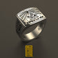 The Odd Fellows Ring With Golden Symbols