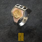 Ring with Lion of Golden Judah with Square and Compasses