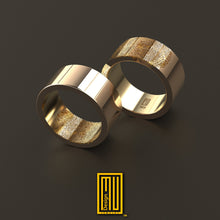 Gold Fingerprint Ring for Couples – Wedding Ring, Engagement Ring, Handmade Jewelry