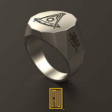 Minimalist Past Master Ring Gold or Sterling Silver, Fathers Day Gift, Fathers Day Jewelry