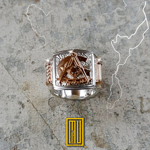 Past Master Ring With Roslyn Chapel's Pillars