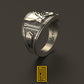Louisiana State Sign Masonic Ring - 925k Sterling Silver - Handmade Men's Jewelry, Freemason Ring, Esoteric & Mystic Gift