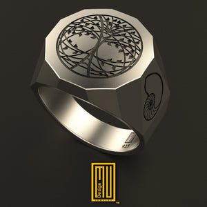 Minimalist Tree of Life Ring