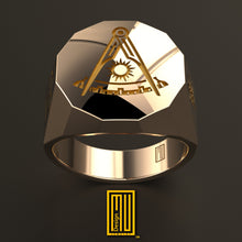 Minimalist Past Master Ring Gold or Sterling Silver, Fathers Day Gift, Fathers Day Jewelry