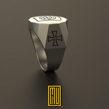 Minimalist York Rite Ring Gold or Sterling Silver - Masonic Ring - Handmade Men's Jewelry