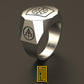 Minimalist York Rite Ring Gold or Sterling Silver - Masonic Ring - Handmade Men's Jewelry