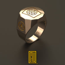 Minimalist York Rite Ring Gold or Sterling Silver - Masonic Ring - Handmade Men's Jewelry