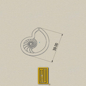 Nautilus Sign Necklace with Golden Ratio 925k Sterling Silver - Handmade Jewelry, Aesthetic and Unique Gift - Custom Design