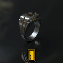 Masonic Ring with Amber Gemstone 925k Sterling Silver - Freemason Signet Ring - Handmade Men's Jewelry