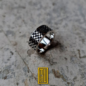 Ring with Masonic Tiles