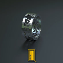 Masonic Ring With 32nd Degree Symbols, 14k Gold or Silver -  Handmade Men's Jewelry