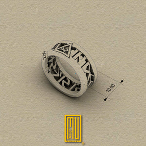 Masonic Ring With 32nd Degree Symbols, 14k Gold or Silver -  Handmade Men's Jewelry