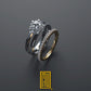 Golden Wedding Ring with 53 Diamonds
