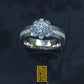 Golden Wedding Ring with 53 Diamonds