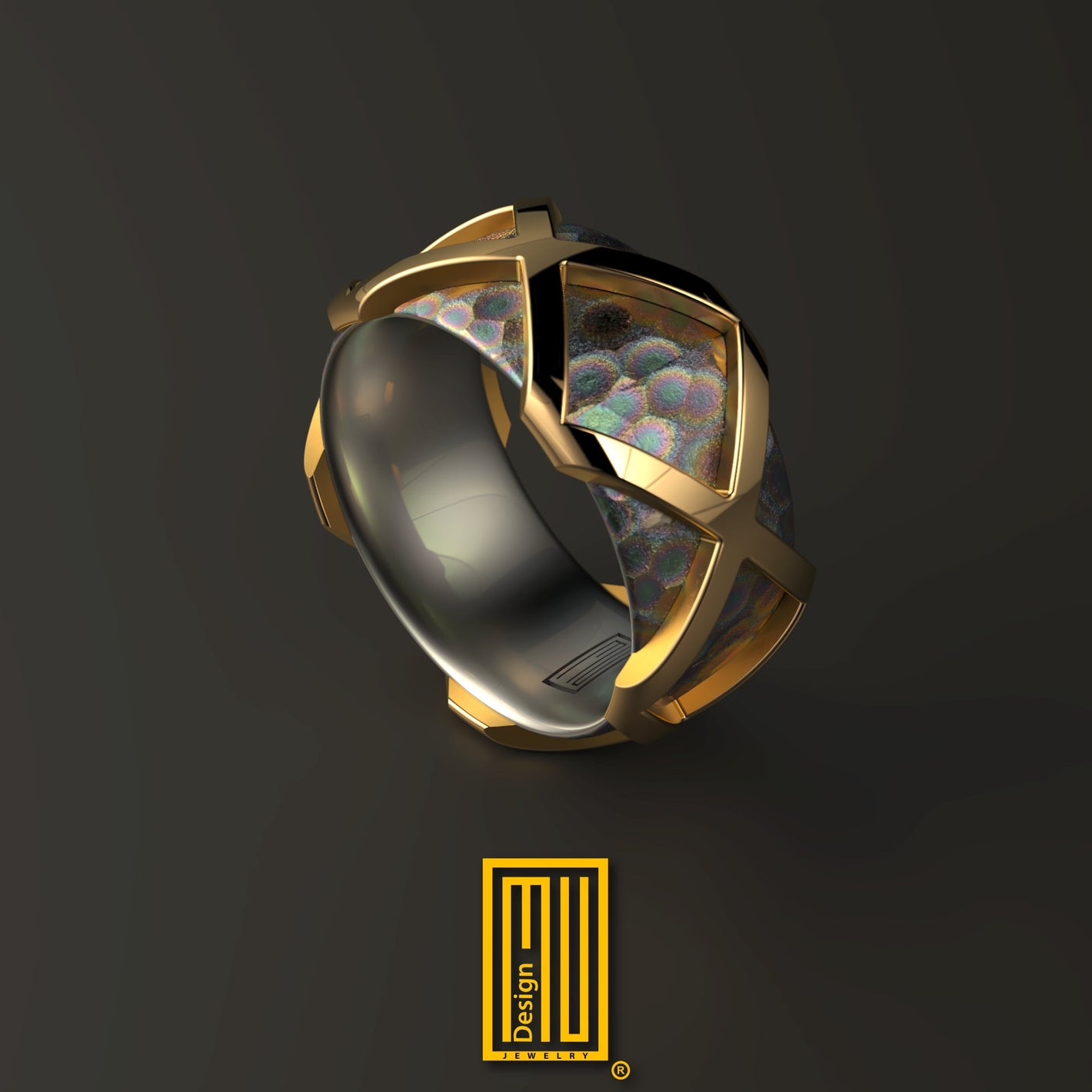 Ring With Five Golden X