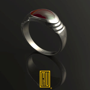 Ring For Slim Fingers with Carnelian Gemstone