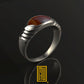 Ring For Slim Fingers with Carnelian Gemstone