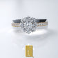 Golden Wedding Ring with 53 Diamonds