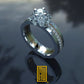 Golden Wedding Ring with 53 Diamonds