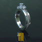 Golden Wedding Ring with 53 Diamonds