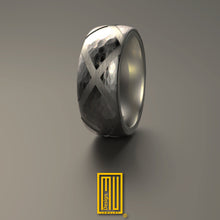 Ring With Five X - With Wheel Effect -  Handmade Jewelry, Fidget Ring