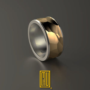 Ring With Huge Hammer and Wheel Effect