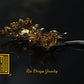 Forget Me Not Flowers Gold Brooch