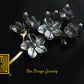 Forget Me Not Flowers Gold Brooch